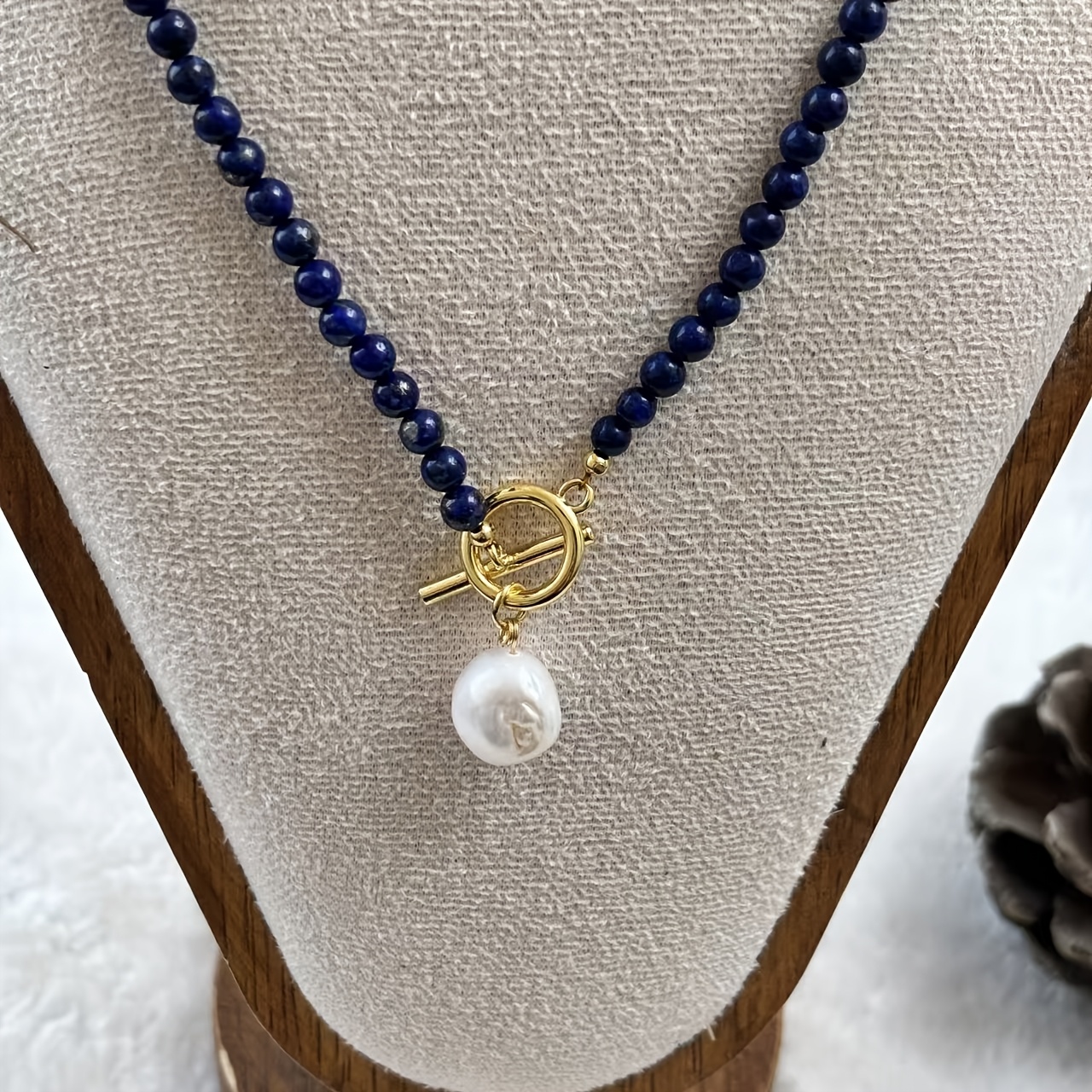 Women's Irregular Freshwater Pearl Necklace with OT Clasp